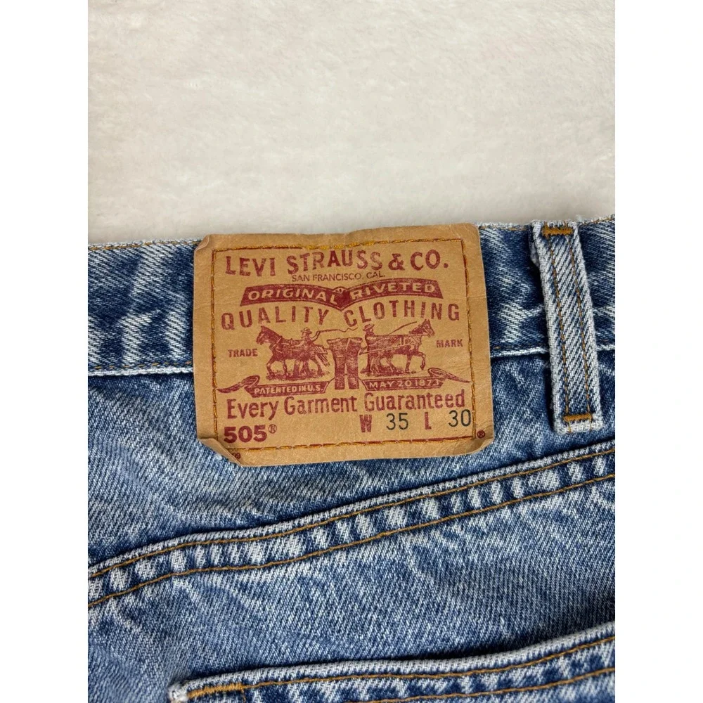 Levi's 505 Men's 35x30 Vintage **Tag Verified w/pics** jeans Blue Faded Denim